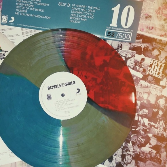 Boys Like Girls Multicolor 10 Year Anniversary Vinyl Record - Picture 1 of 1